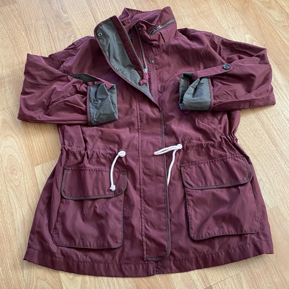 Abercrombie Maroon Water Repellant Jacket